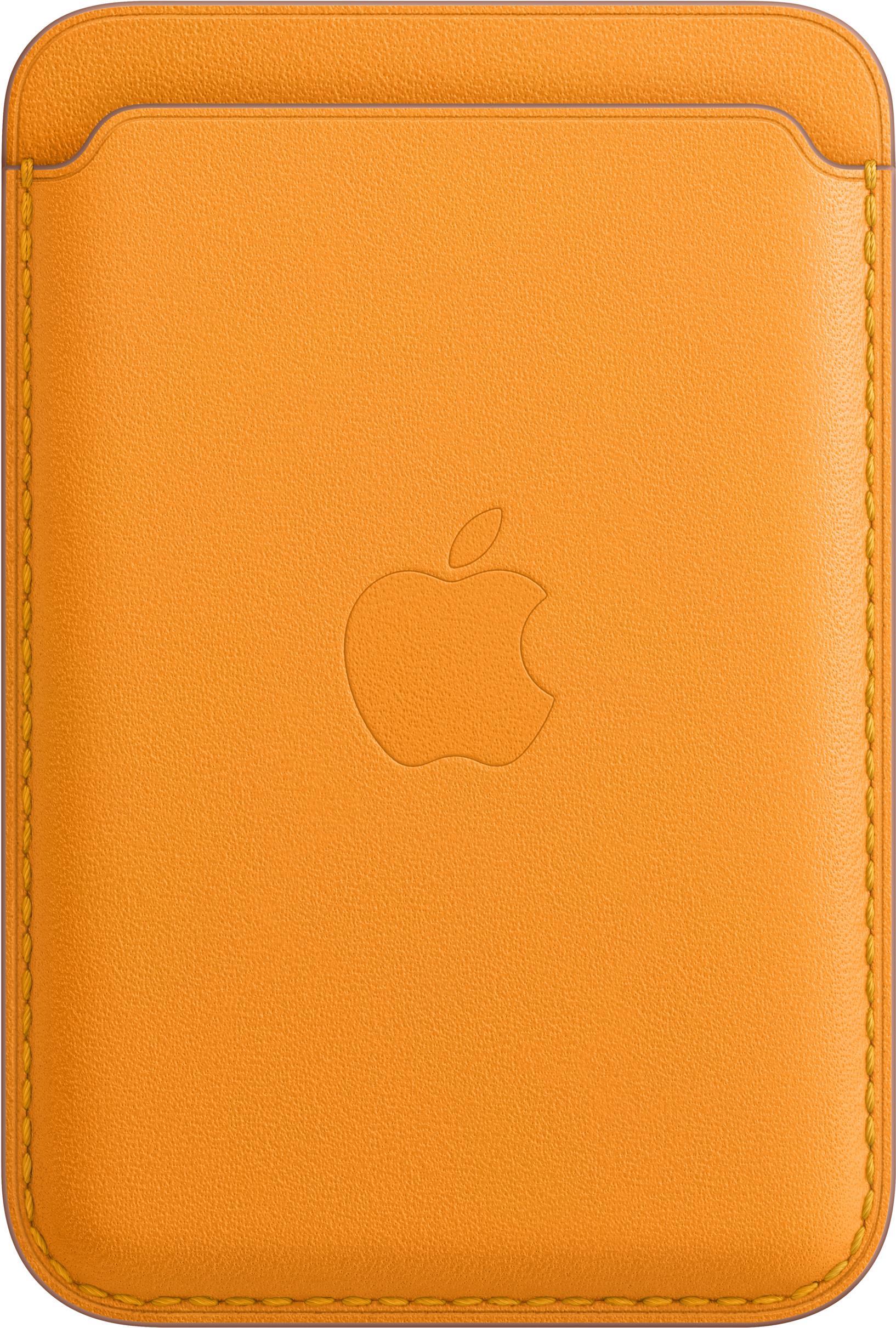 Apple Wallet with MagSafe - Tasche für Mobiltelefon / Kreditkarte - Leder - California Poppy - für iPhone 12, 12 mini, 12 Pro, 12 Pro Max