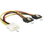 DeLOCK Netzteil interne Stromversorgung, 4-polig (M) bis SATA Leistung (R) (85237)