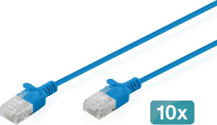 DIGITUS CAT6 U/UTP SLIM PA 10X5M BLUE 10X 5M LSZH AWG 32/7 BLUE (DK-1618-050S-B-10)
