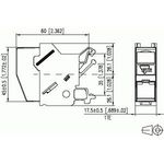 BTR E-DAT modul REG 88 IP20 unbestueckt zur Montage auf Hutschiene TH35 1TE >18mm lichtgrau, unbestueck f. 1x E-DAT (1309426103-E)