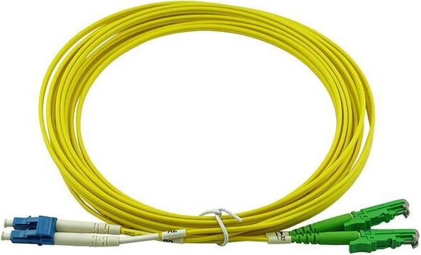 BlueOptics Duplex LWL Patchkabel, LC-UPC/E2000-APC, 0.5 Meter, Singlemode E9/125Âµm, G.657.A1, OS2, Eingangsdämpfung: unter 0.2dB, Markenfaser, LSZH gelb, 3.0mm Tube, Keramik Ferrule, inkl. Messprotokoll (SFP3138BU0.5MS)
