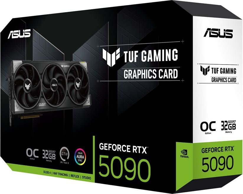 ASUS TUF Gaming GeForce RTX 5090 32 GB GDDR7 OC Edition Grafikkarte Schwarz, Grau