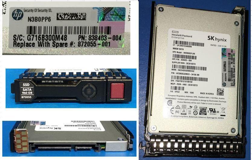 HPE SPS-DRV SSD 960GB 6G SFF SATA RI-1 SC (872055-001)