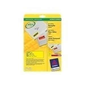 Avery High Visibility Labels - Permanentklebeetiketten - Neongelb - 99,1 x 38... - Avery High Visibility Labels - Permanentklebeetiketten - Neongelb - 99,1 x 38...