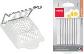 metaltex Eierschneider Nizzarda, weiß Farbe: silber/weiß, Material: PP Sockel, Edelstahl - 1 Stück (204500080)