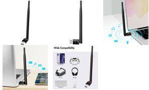 LogiLink USB Bluetooth 5.3 Adapter mit Antenne, schwarz Reichweite: 150 m, Anschluss: USB-A Stecker, Bluetooth & (BT0067)