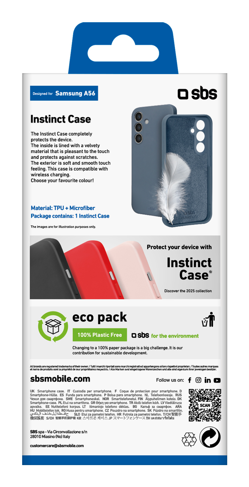 SBS Instinct Cover für Samsung Galaxy A56 Blau