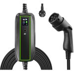 Green Cell EV16. Gehäusefarbe: Schwarz, Bildschirmtechnologie: LCD, Kabelfarbe: Schwarz. Energiequelle: AC, Internationale Schutzart (IP-Code): IP66, Fahrzeug-Anschlussstecker: Typ 2. Einpahsige Ausgangsspannung unterstützt: 230 V, Nennfrequenz: 50 Hz, Maximale Betriebsleistung (einphasig): 3,6 kW. Ladekabellänge: 6,5 m (EV16)