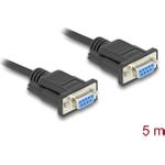 Delock Seriell Kabel RS-232 D-Sub9 Buchse zu mit schmalem Steckergehäuse 5 (86826)