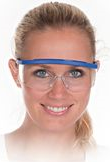 HYGOSTAR Allzweck-Schutzbrille BLAU, Scheibentönung: klar auswechselbare Panorama-Scheibe aus hartbeschichtetem - 1 Stück (85105)