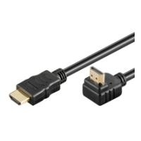 Wentronic Goobay High Speed HDMI™ Kabel mit Ethernet, Schwarz, 5 m - HDMI™ A-Stecker>HDMI™ A-Stecker 270° gewinkelt (31924)