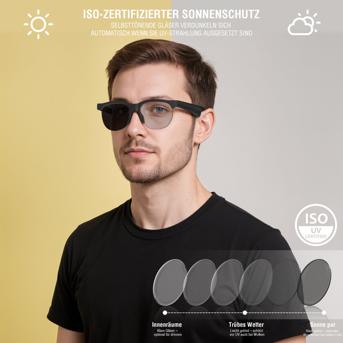 4smarts SoundGlasses Sport 2 Smart Glasses Bluetooth Schwarz