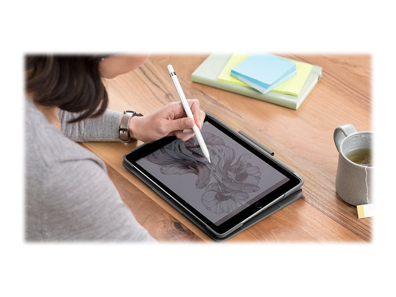 Logitech Slim Folio Tastatur und Foliohülle 10,2" QWERTZ Graphite