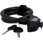 FISCHER Seil-Fahrradschloss, Länge: 600 mm, schwarz Seilschloss ohne Rahmenhalter, Durchmesser: 14 mm, Seil - 1 Stück (85874)