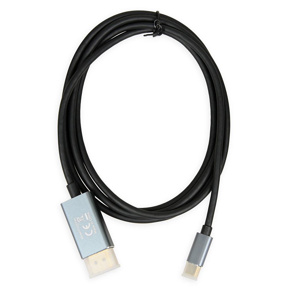iBOX ITVCDP4K USB-C-auf-DisplayPort-Kabel 1,8 m Schwarz