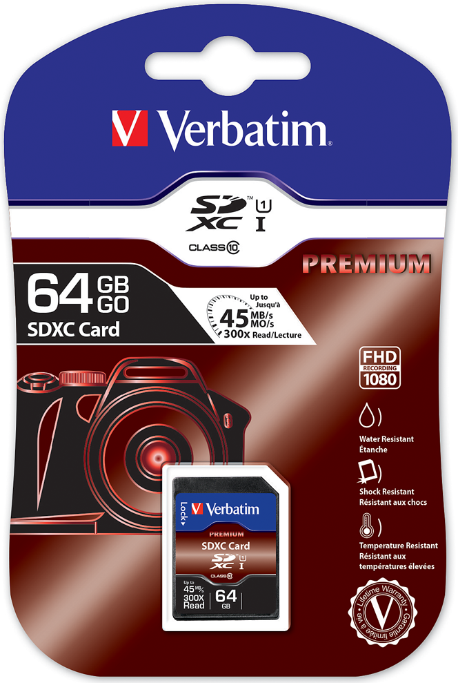 Verbatim Secure Digital 64 GB (SDXC) Class 10 (44024)
