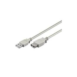 Wentronic Goobay USB 2.0 Hi-Speed Verlängerungskabel, Grau, 3 m - USB 2.0-Stecker (Typ A) > USB 2.0-Buchse (Typ A) (50961)