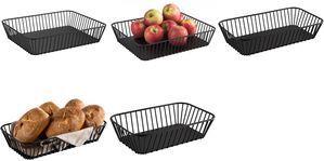 APS Brot- und Obstkorb URBAN, eckig, 325 x 176 mm aus schwarzem Metall, Maße. (B)325 x (T)176 x (H)75 mm, - 1 Stück (30417)