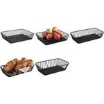 APS Brot- und Obstkorb URBAN, eckig, 325 x 176 mm aus schwarzem Metall, Maße. (B)325 x (T)176 x (H)75 mm, - 1 Stück (30417)