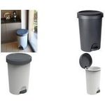 EDA Tret-Abfallbehälter Stepy, 70 Liter, PP, grau/beton modernes Design, mit Tretpedal, - 1 Stück (010639 G.BT/G.A)