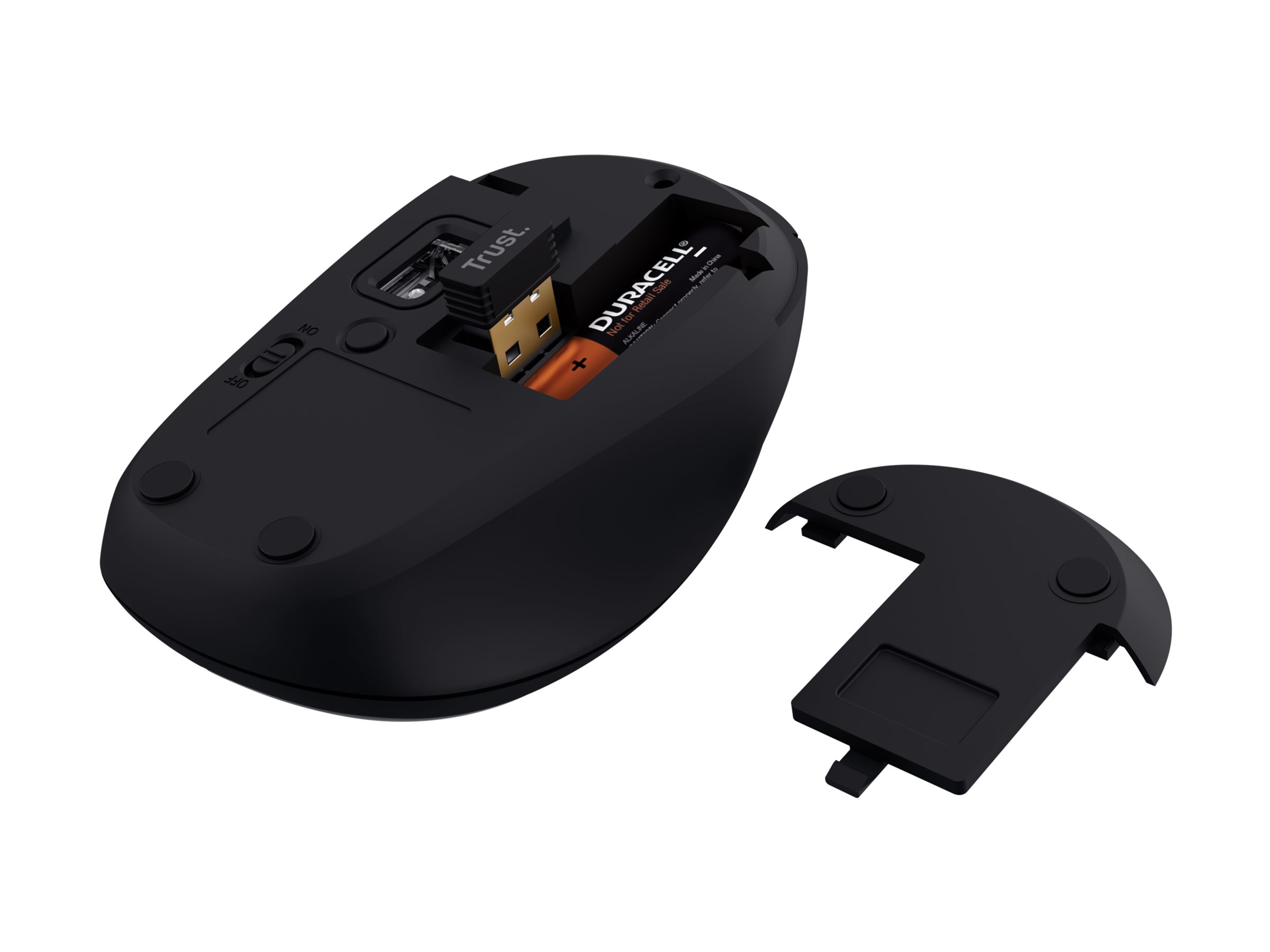 Trust YVI+ Kabellose Multi-Device Maus Bluetooth 5.0 2.4 GHz Schwarz