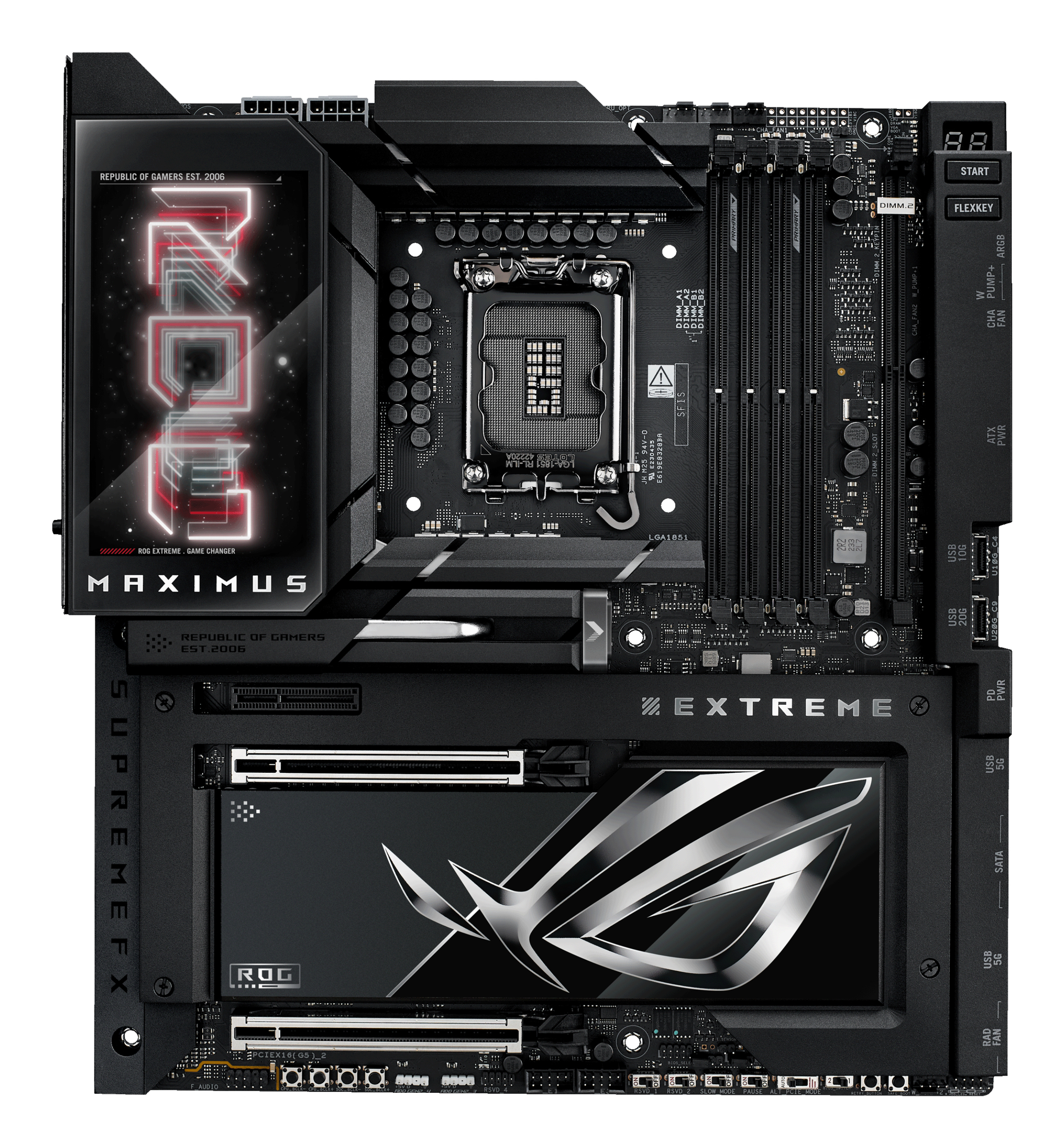 ASUS ROG MAXIMUS Z890 EXTREME Mainboard E-ATX LGA1851 DDR5 Wi-Fi 7 10GbE Schwarz