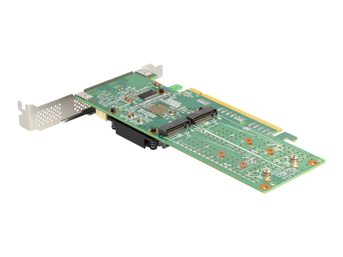 Delock Speicher-Controller 4x M.2 NVMe Key M PCIe 3.0 x16 Low Profile Grün