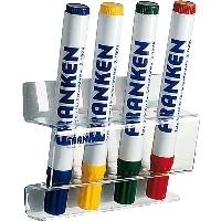 FRANKEN Markerhalter fuer 4 Marker magnetisch aus Acryl transparent (Z1981)