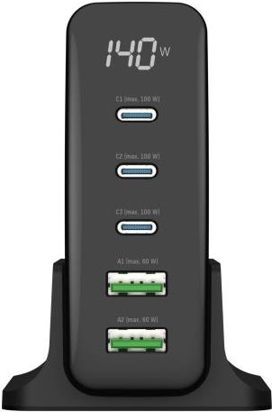 Ansmann DC5140PD USB-Tisch-Ladegerät 140 W Schwarz