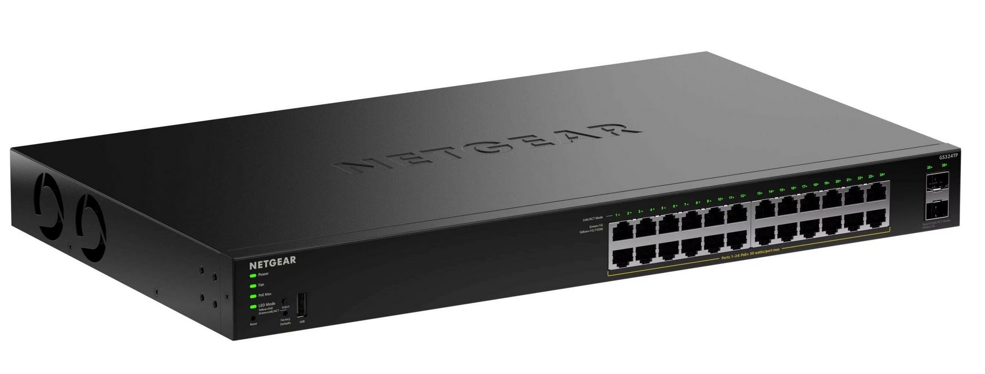 Netgear S350 Series PoE+ Smart Managed Essentials Switch with 2 (GS324TP-200EUS)