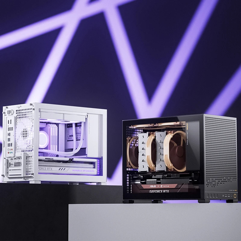 Jonsbo D32 PRO Midi Tower PC-Gehäuse Micro-ATX Tempered Glass Schwarz