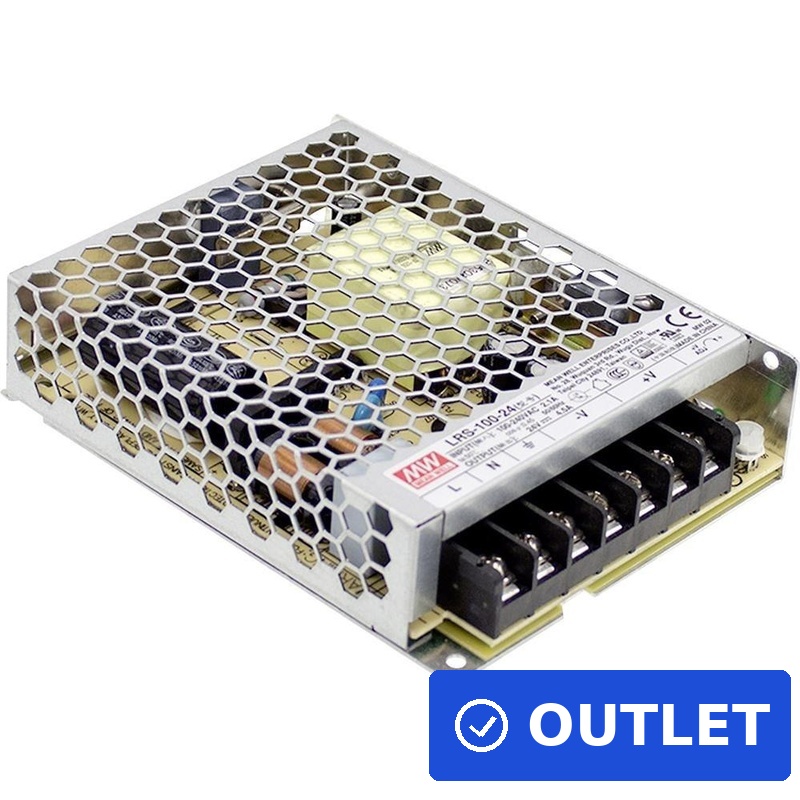MEAN WELL LRS-100-3.3 Netzteil 100 W Metallisch (LRS-100-3.3) (geöffnet)