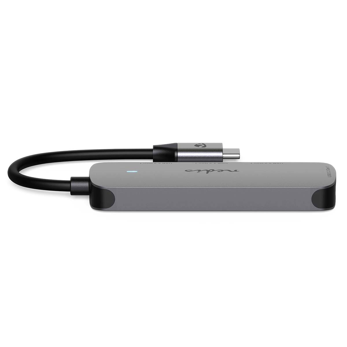 Nedis CCGB64220GY01 USB-Hub 1x USB-C - 4x USB A 5 Gbps Grau