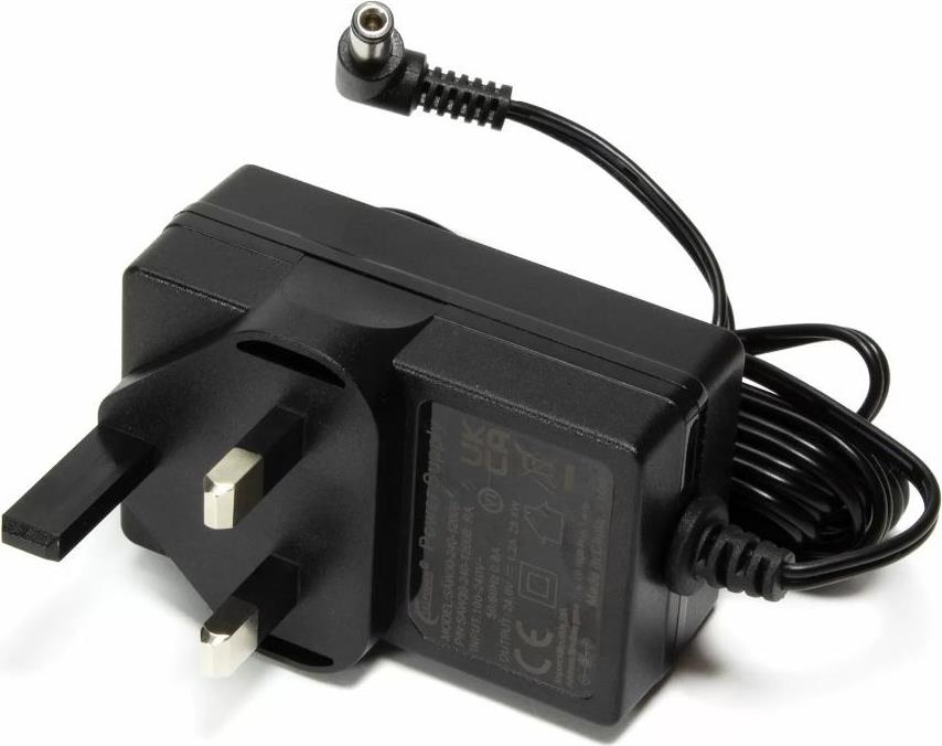 MikroTik 24v 1.2A power supply, right angle UK plug (SAW30-240-1200GR2A-UK) (SAW30-240-1200GR2A-UK)