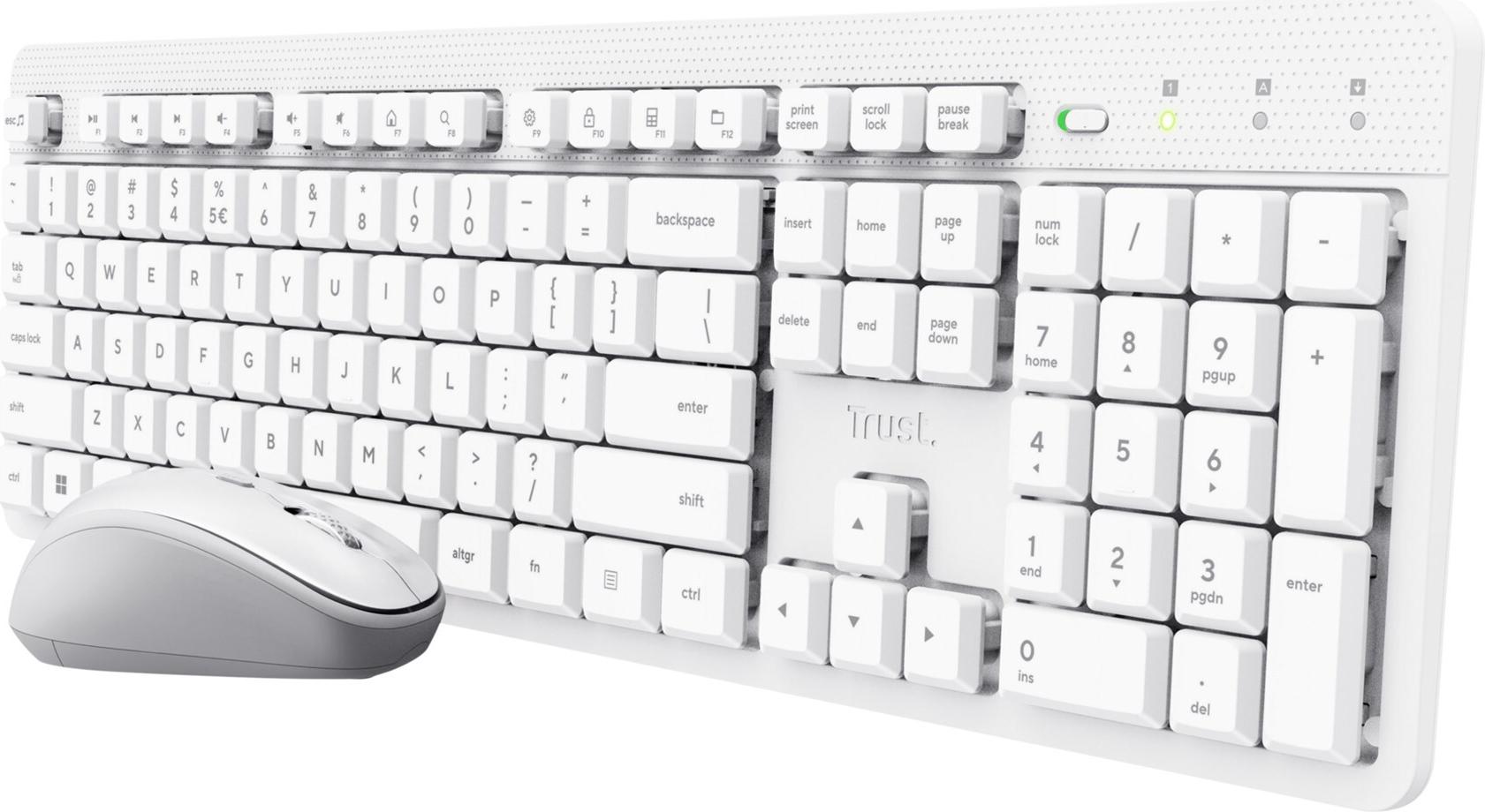 Trust Ody II Wireless US - Set (Tastatur + Maus), weiß (25465)