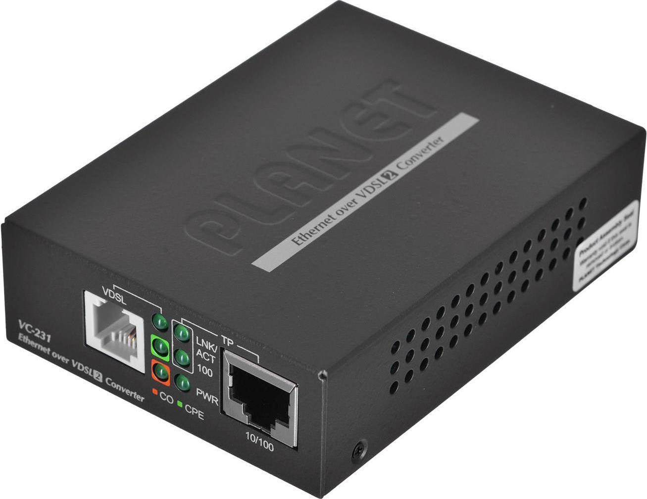 Planet VC-231 VDSL2-Konverter 1x RJ-45 10/100 1x RJ-11 bis 100/100 Mbps symmetrisch (VC-231) (geöffnet)