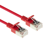 ACT Red 1.5 meter LSZH U/FTP CAT6A datacenter slimline patch cable snagless with RJ45 connectors (DC7551)