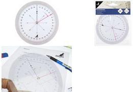 kangaro Kurswinkelmesser, Durchmesser: 126 mm, transparent 360 Grad Unterteilung, 2 rotierende Scheiben, - 1 Stück (K-4120100)