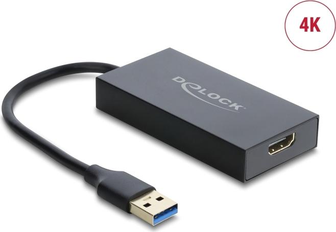 Delock Adapter USB Typ-A Stecker zu HDMI Buchse 4K (62144)