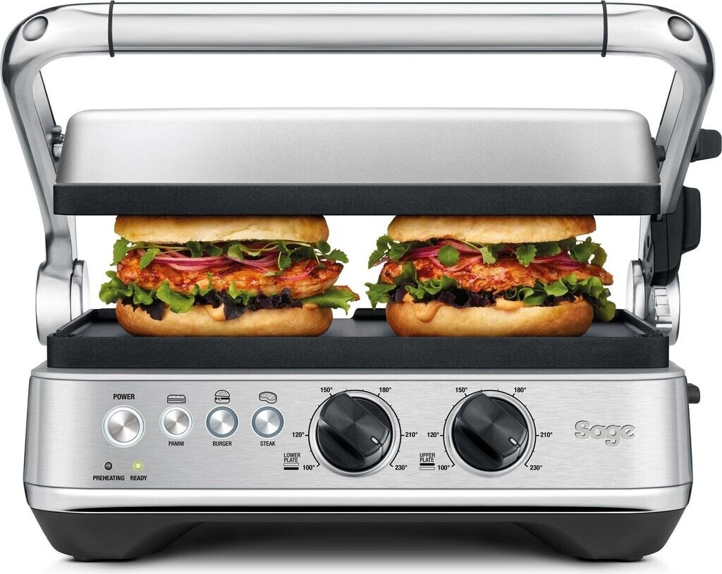 Sage the BBQ & Press Grill SGR700BSS4EEU1 Edelstahl elektrisch 1800W 1500 qcm