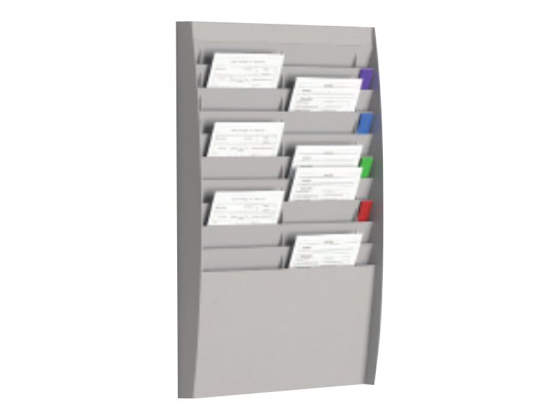 Paperflow Wandprospekthalter 20 Fächer A4 Grau