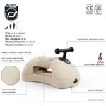 SCOOTANDRIDE MY FIRST EVOLUTIONARY PUSH RIDE 3IN1 6 M+ SAND (96597)