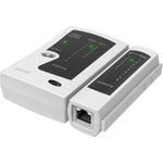 Hama Netzwerkkabel-Tester, Leitungsprüfgerät für 8p8c (RJ45), 6p6c oder 6p4c (00200778)