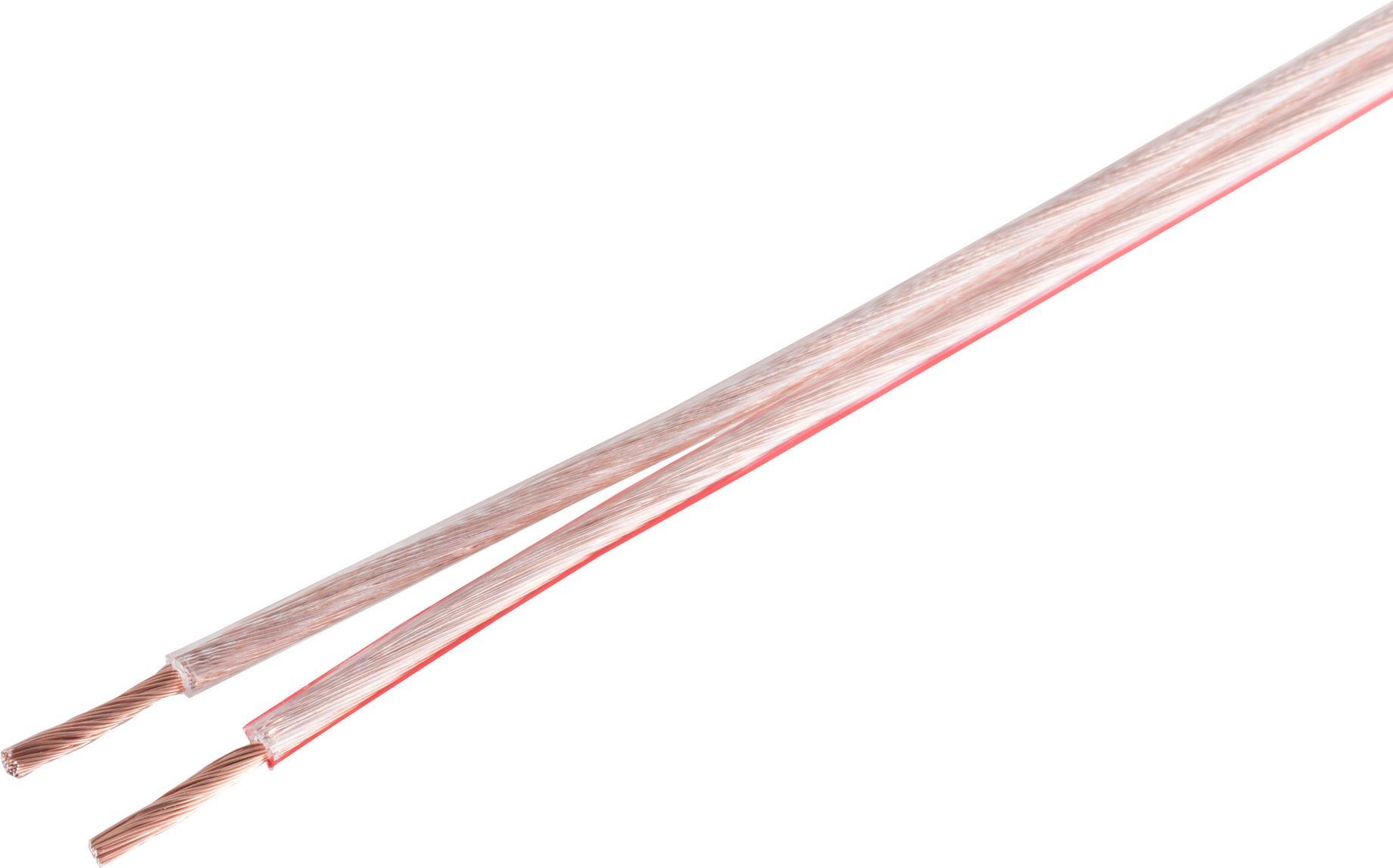 S/CONN maximum connectivity Lautsprecherkabel 4mm² 56x0,30 CCA transparent 50m (06-245011)