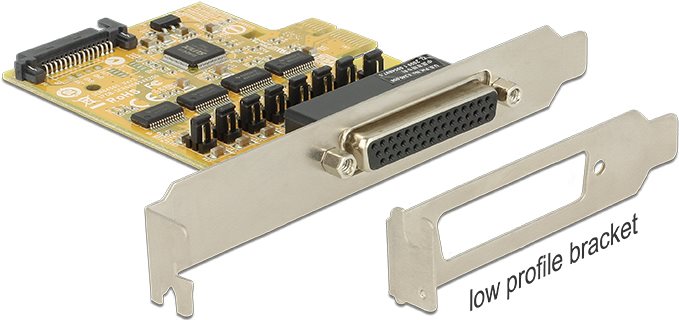 Delock PCI Express Karte zu 4 x Seriell mit Spannungsversorgung (89447)