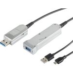 S/CONN maximum connectivity USB Verlängerung Optisch USB 3.0- USB 3.0 A Stecker auf USB 3.0 A + USB Micro B Buchse, 50,0m (30-35505)