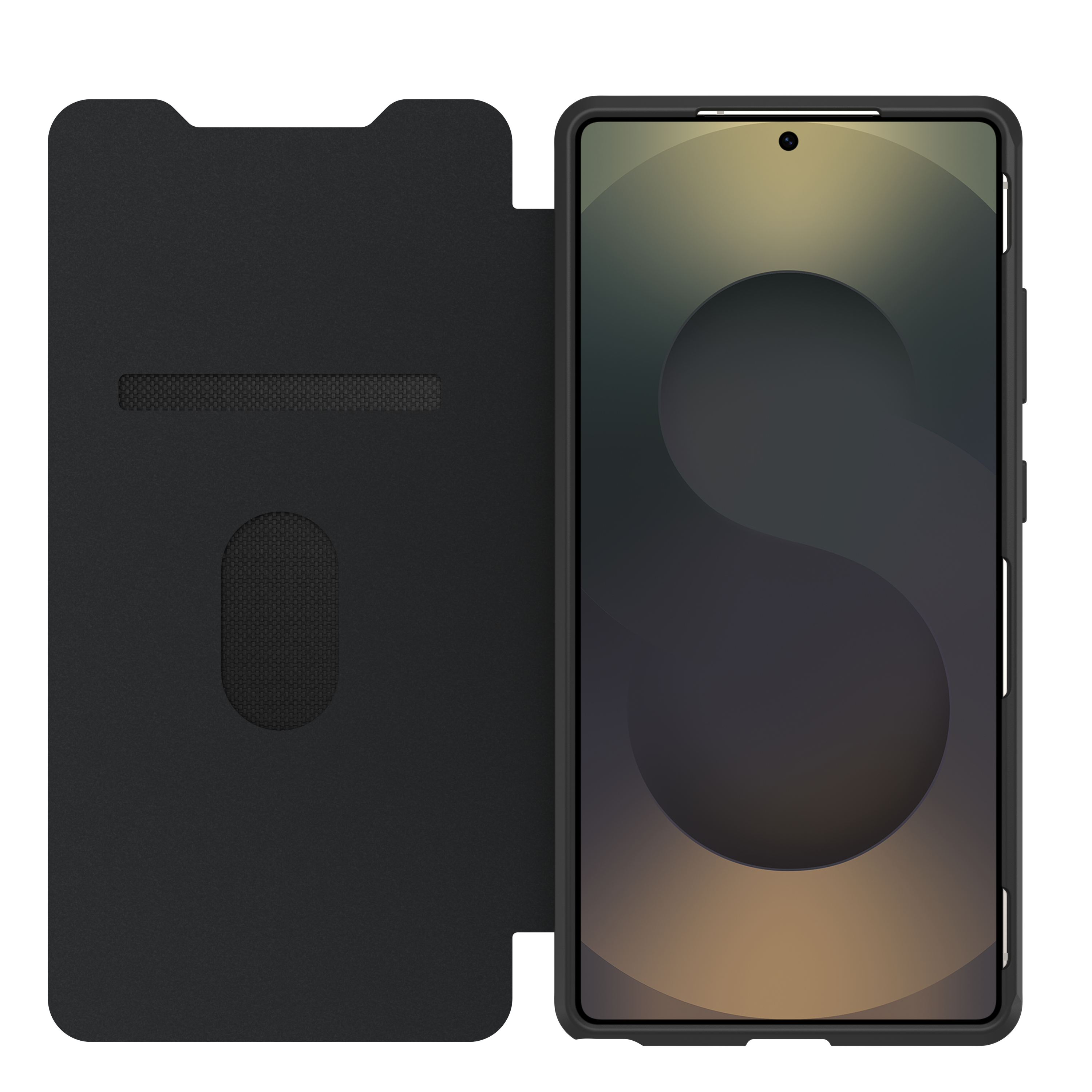 OtterBox React Folio Flip-Hülle für Samsung Galaxy S25 Ultra 6,9" Black Crystal