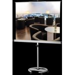 FRANKEN Stativ-Leinwand "Mobil" (B)1.800 x (H)1.800 mm Projektionsfläche neigbar, mattweiße Folie, Stativ: - 1 Stück (XFSL18)