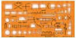 STANDARDGRAPH Zeichenschablone NATO Truppenzeichen 8355 orange (8355)