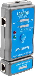 Lanberg NT-0403 Netzwerkkabel-Tester PoE-Tester Blau (NT-0403)